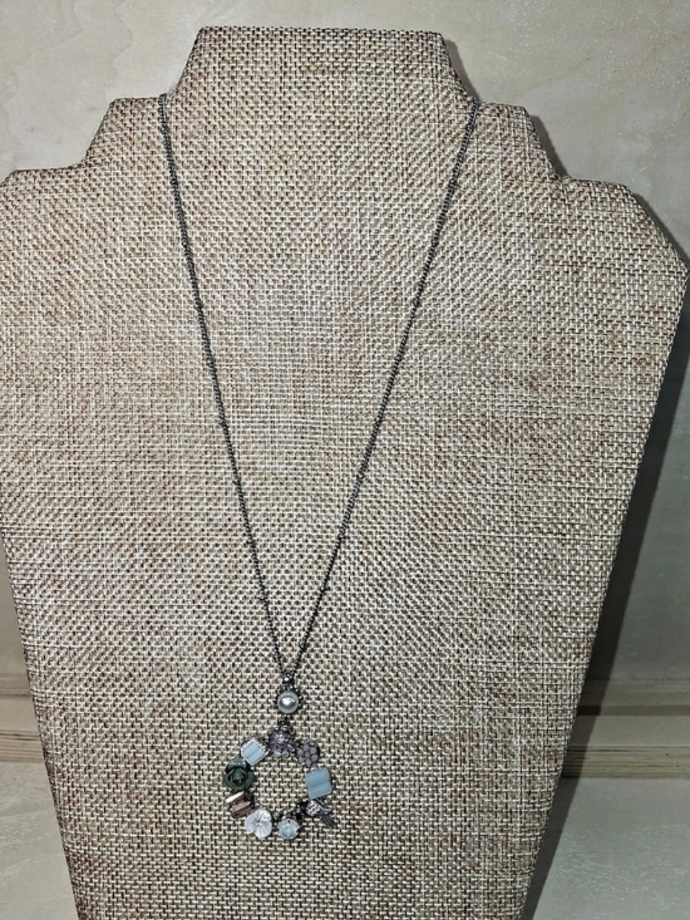 Multi-Charm Pendant Statement Necklace in